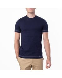 Burberry - Logo Embroidered Cotton T Shirt - Lyst