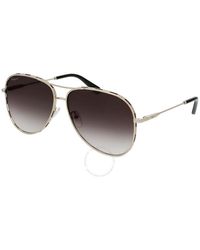 Ferragamo - Dark Brown Gradient Pilot Sunglasses Sf268s 786 62 - Lyst