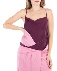 JW Anderson - Draped Satin Sleeveless Tank Top, Brand Size 8 Us Size 4 - Lyst