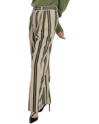 Burberry - Roll-up Cuff Striped Corduroy Trousers - Lyst