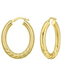 Tresorra - 14K Twisted Medium Hoop Earrings - Lyst