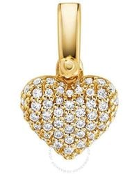 Michael Kors - 4k Gold-plated Sterling Silver Pave Heart Charm - Lyst
