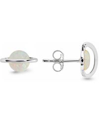 Kylie Harper - Sterling Opal Saturn Celestial Stud Earrings - Lyst