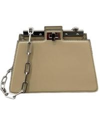 Fendi - Peekaboo Chain-Link Handle Bag - Lyst