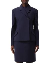 Ferragamo - Double Breasted Slim-Fit Blazer, Brand Size 44 Us - Lyst