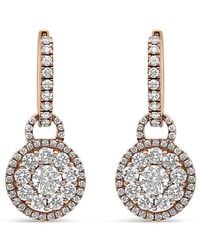 Haus of Brilliance - 18k Re Gold 1 1/2 Cttw Round Shaped Diamond Compite Drop - Lyst