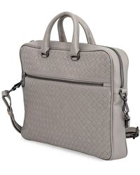 Bottega Veneta Mens Briefcase Briefcase Grey - Gray