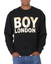BOY London - Black/gold Reflective Cotton Sweatshirt - Lyst