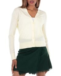 Burberry - Long Sleeve Button-Up Cardigan - Lyst