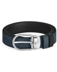 Montblanc - Reversible Leather Horseshoe Belt - Lyst