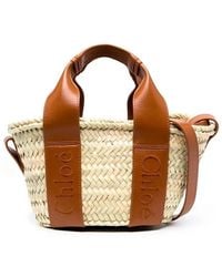 Chloé - Small Sense Raffia Tote Bag - Lyst