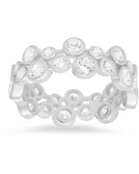 Kylie Harper - Sterling Abstract Bezel-Set Cz Eternity Band Ring - Lyst