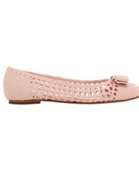 Ferragamo - Woven Varina Ballet Flats - Lyst