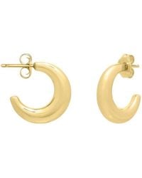 Tresorra - 14K Puffy C Hoop Earrings - Lyst
