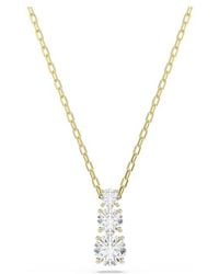 Swarovski - Stilla Attract-Tone Plated Pendant Necklace - Lyst