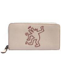 COACH - Keith Haring Accordion Zip Leather Wallet - Lyst
