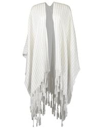 Brunello Cucinelli - Off Wool Linen Scarf - Lyst