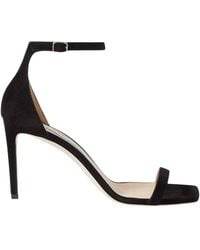 Jimmy Choo - Alva 85 Suede Sandals, Brand Size 34.5 Us - Lyst
