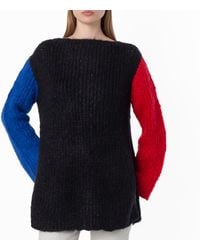 Ferragamo - Ferragamo Colorblock Wool-Blend Knit Sweater - Lyst