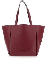 Michael Kors - Michael Jordi Bordeaux Tote Bag With Tonal Logo Lettering On The Front - Lyst