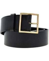 Polo Ralph Lauren - Wide Leather Square-Buckle Belt - Lyst