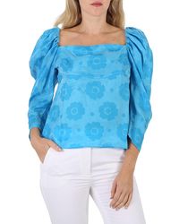 Rejina Pyo - Ladies Anita Floral-Print Ruched Blouse, Brand Size 38 (Us Size 4) - Lyst