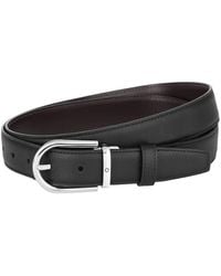 Montblanc - Horseshoe Buckle Reversible Leather Belt - Lyst