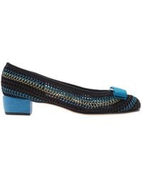 Ferragamo - Ferragamo Vara Crochet Pumps - Lyst