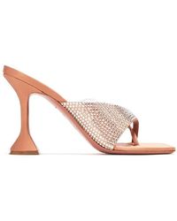 AMINA MUADDI - Shiona Crystal Embellishment Heel Sandals, Brand Size 35 Us - Lyst