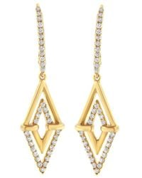 Haus of Brilliance - 14K 3/8 Cttw Double Triangle Drop And Dangle Diamond Earrings (G-H Si1-Si2 - Lyst