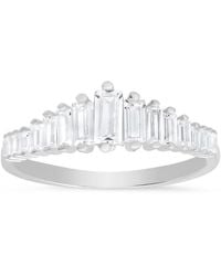 Kylie Harper - Sterling Art Deco Baguette-Cut Cz Ring - Lyst