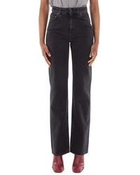 Burberry - High-Rise Straight-Leg Denim Jeans, - Lyst