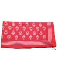 McQueen - Skull-Print Silk Scarf - Lyst