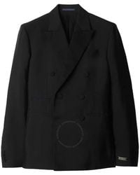 Burberry - Double-Breasted Wool-Blend Blazer, Brand Size 48R (Us - Lyst