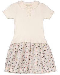 Bonpoint - Girls Blanc Lait Clivia Cherry-print Knit Dress - Lyst