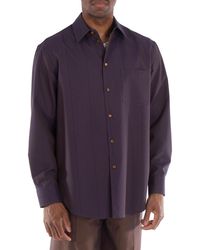 Burberry - Striped Wool Button Down Shirt - Lyst
