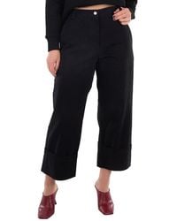 Moncler - 1952 Button Detailed Wide Leg Trousers - Lyst