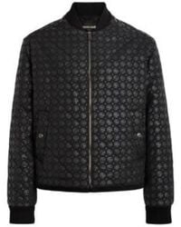 Roberto Cavalli - Monogram Quilted Bomber Jacket, Brand Size 48 Us - Lyst