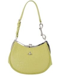 Vivienne Westwood - Croc-Embossed Calfskin Shoulder Bag - Lyst