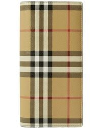 Burberry - Check Continental Wallet - Lyst