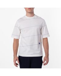 Burberry - Striped Cotton Jersey T-Shirt - Lyst