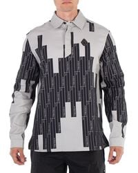 A_COLD_WALL* - A Cold Wall Vector Monogram Long-Sleeve Cotton Polo Shirt - Lyst
