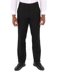 Burberry - Silk Satin Side Stripes Wool Silk Classic-fit Tailored Trousers - Lyst