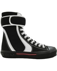 Burberry - Jermaine Sub Contrast Hi-Top Sneakers, Brand Size 41 (Us - Lyst