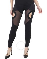 Burberry - Kayla Jersey And Mesh Panelled leggings - Lyst