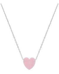 Kylie Harper - Sterling Opal Heart Necklace - Lyst