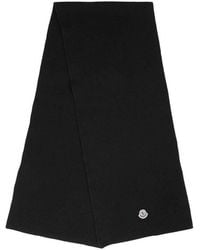 Moncler - Logo-Patch Cashmere Scarf - Lyst