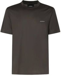 Emporio Armani - Logo Print Lyocell-Blend T-Shirt - Lyst