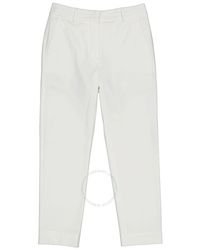 Max Mara - Stretch Cotton Satin Cropped Trousers - Lyst