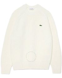 Lacoste - Crew Neck Pull Over Wool Sweater, Brand Size 6 - Lyst